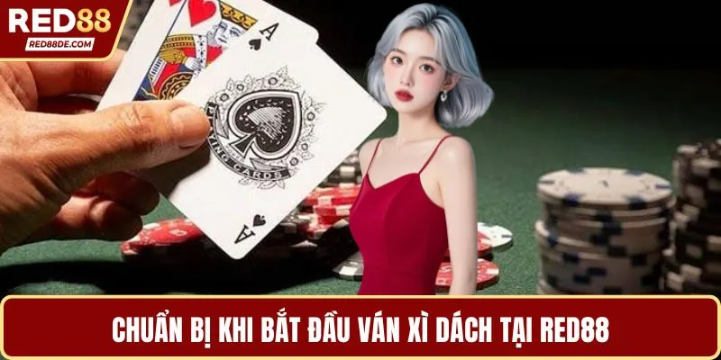 Chuẩn bị khi bắt đầu ván xì dách tại Red88