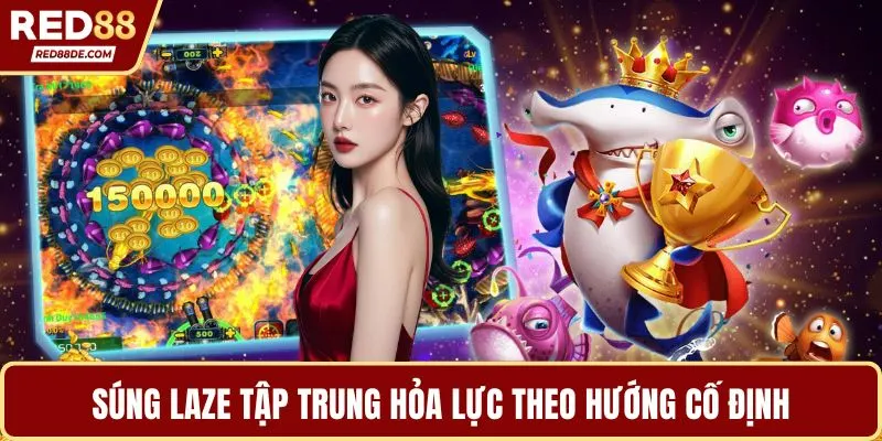 Súng laze tập trung hỏa lực theo hướng cố định